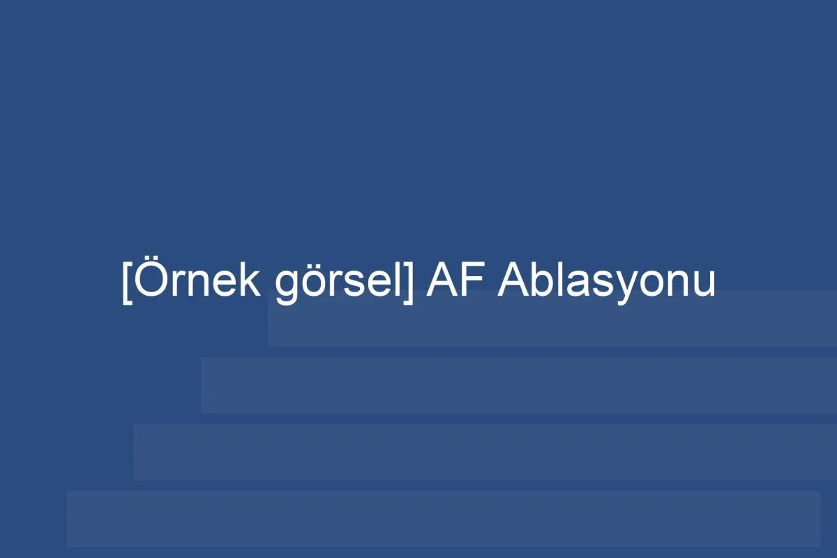 [Örnek içerik] [Örnek görsel] AF Ablasyonu görseli.