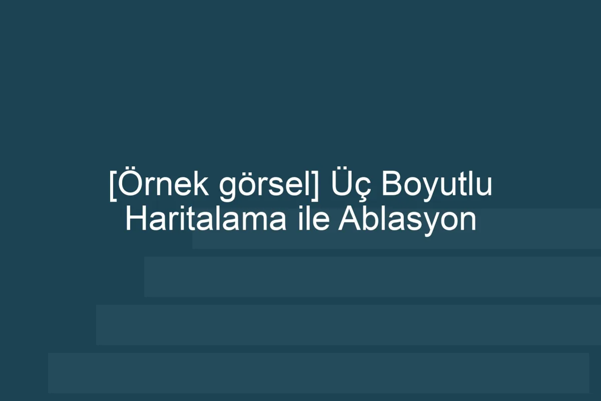 [Örnek içerik] [Örnek görsel] Üç Boyutlu Haritalama ile Ablasyon görseli.